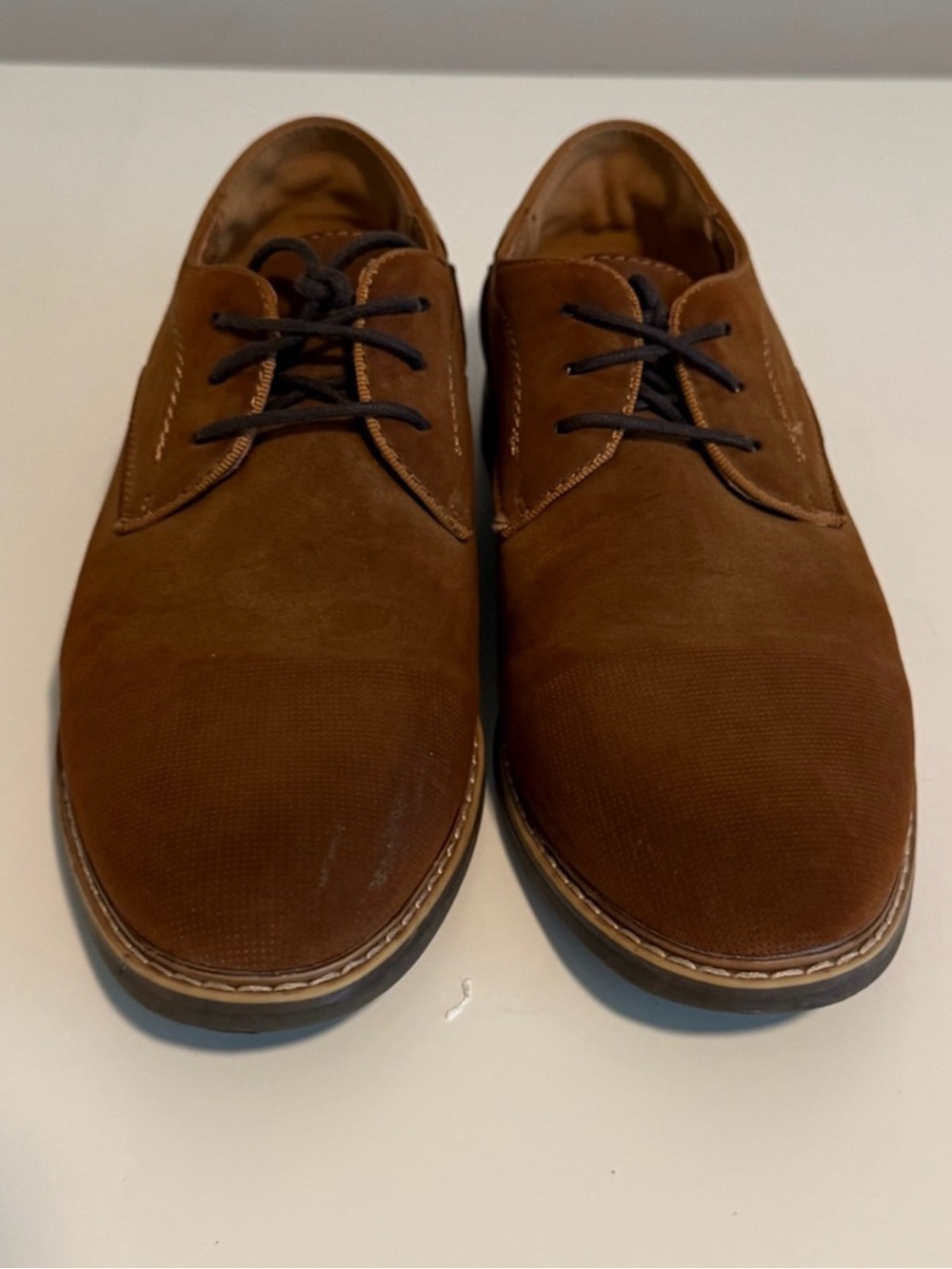 Men's Brown Suede Lace-Up Dress Shoes